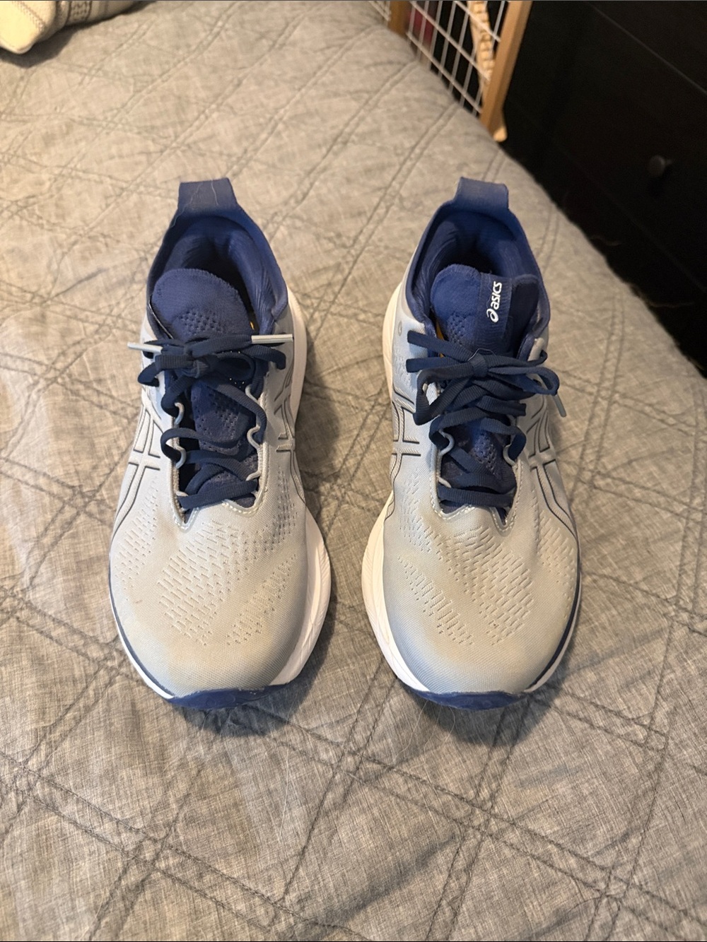 Gel Nimbus 25 just under 20 miles total.